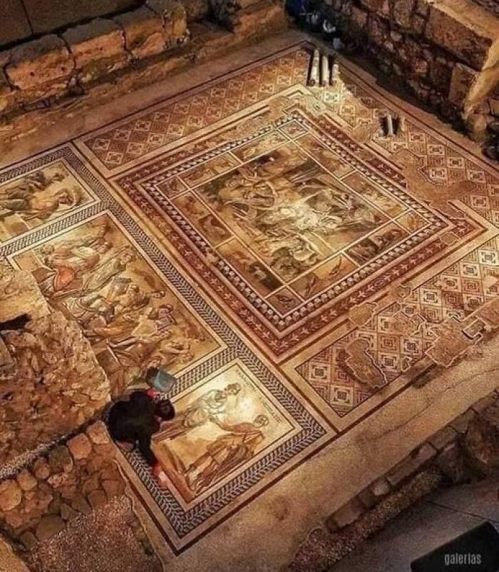 The Largest Roman Mosaic In The World Is Not In A Museum, But In A Hotel.. And You Can Visit Freely