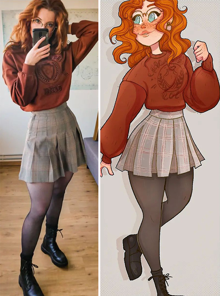 From Selfie To Cartoon: 18 Recreations By This Artist