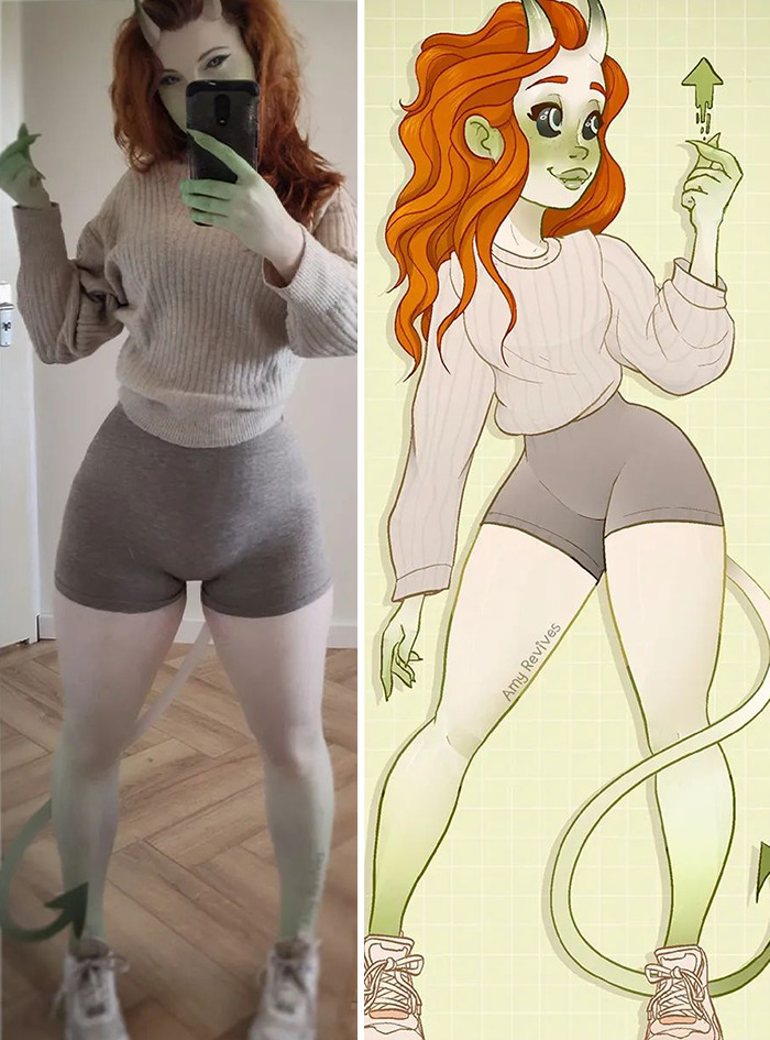 From Selfie To Cartoon: 18 Recreations By This Artist