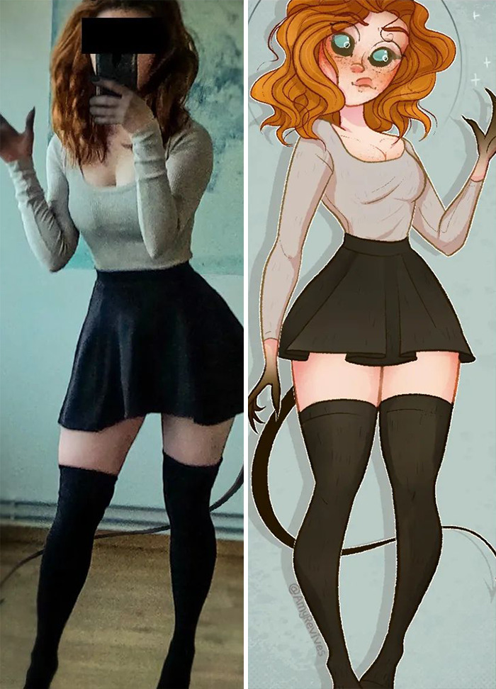 From Selfie To Cartoon: 18 Recreations By This Artist