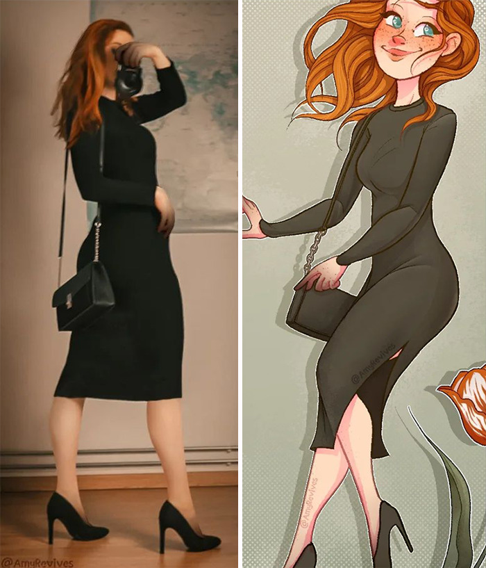 From Selfie To Cartoon: 18 Recreations By This Artist