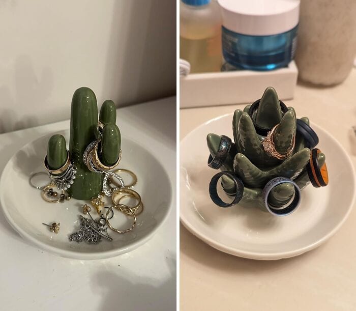 This Adorable Ceramic Aloe Ring Holder Is The Perfect Way To Add A Touch Of Desert Chic To Your Vanity. Your Rings Will Finally Have A Home That's As Stylish As They Are!