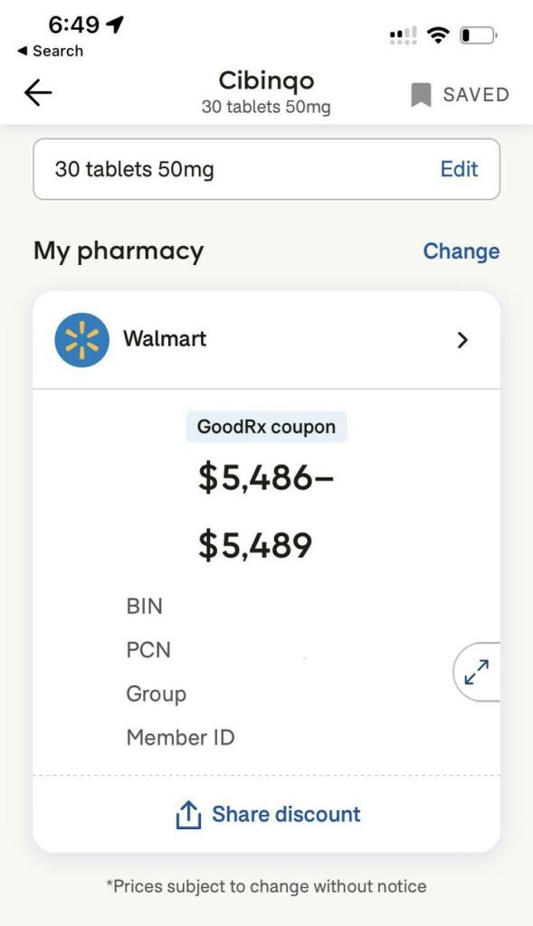 Doctor Wanted To Prescribe Me Eczema Medication That My Insurance Wouldn’t Cover… This Is The Cost With The Goodrx Discount